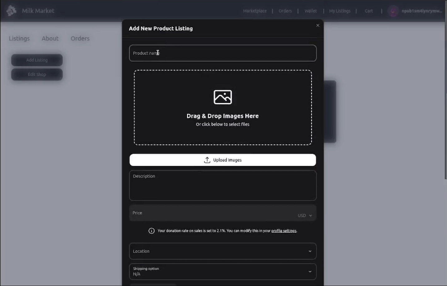 Product Details Form