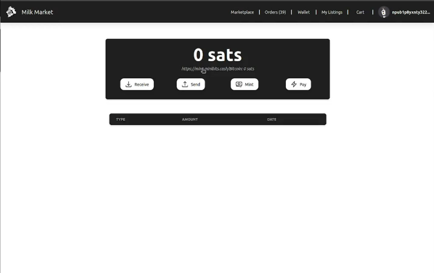 Wallet Page